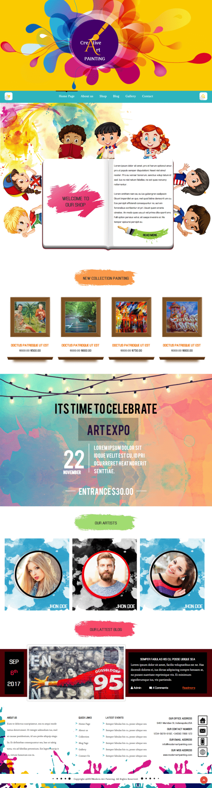 Artists WordPress Theme