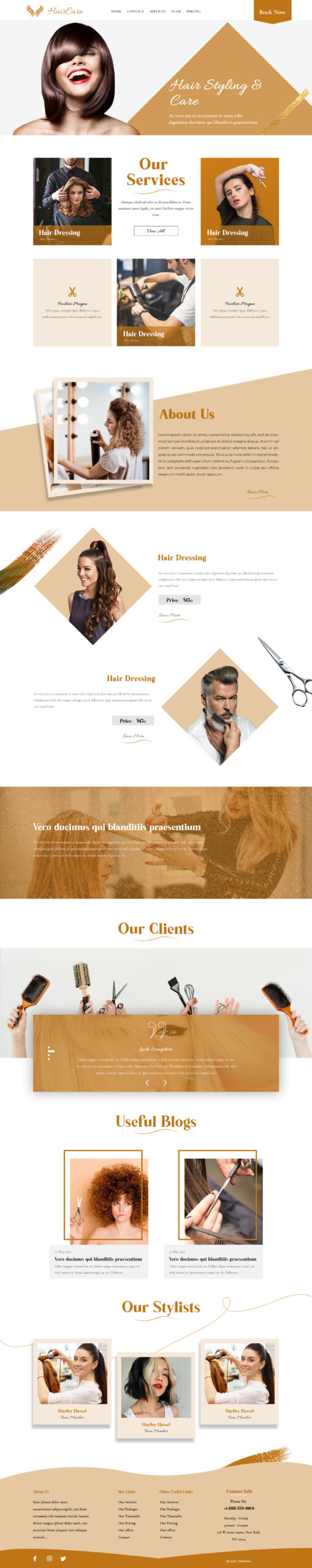 Hair Salon WordPress Theme